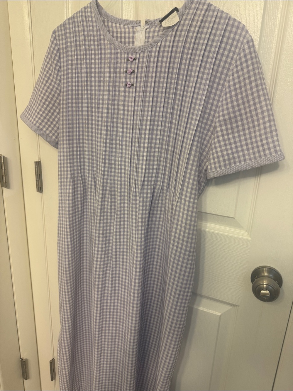 VTG 90’s Lavender Gingham Maxi Dress